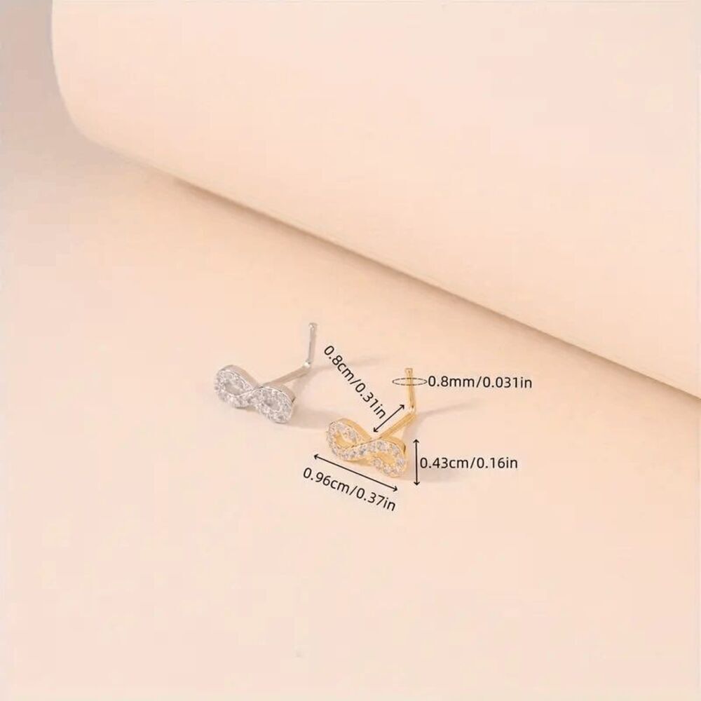 INFINITY DIAMOND NOSE RING - Picture 3 of 4